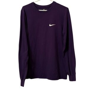 Nike Purple Swoosh Logo Athletic Long Sleeve